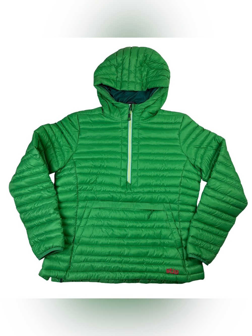Stio Green Hooded Puffer Pullover Jacket
